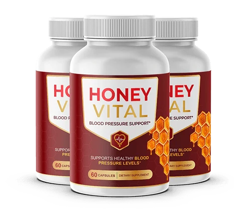 Honey Vital — blood pressure support capsules, 3 bottle bundle